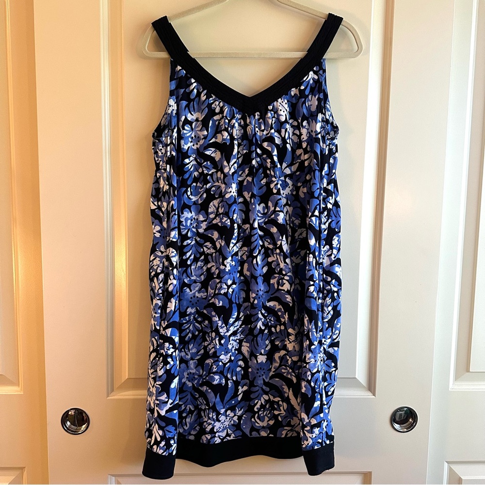 Blue Ginger Hawaiian Print Dress with Pockets size M